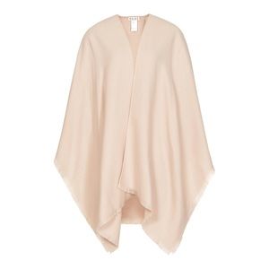 Reiss Natural Tally Cut Fringe Poncho
